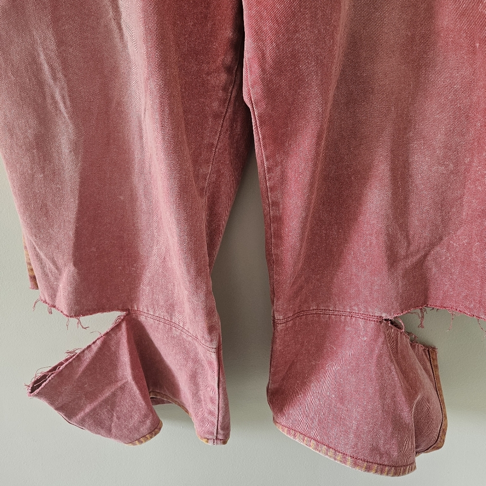 Hanifa Dusty Cedar Aster Acid Distressed Jeans ALTERED - Picture 6 of 13